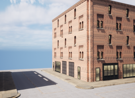 static image of building made in Unreal Engine